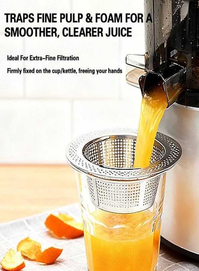 OGNWFUNK Juice Strainer Compatible with Nama J2 Cold Press Juicer - Stainless Steel Fine Pulp Filter, Easy to Clean by Hand, Ideal Juicing Accessory for Fresh Homemade Drinks - Image 4